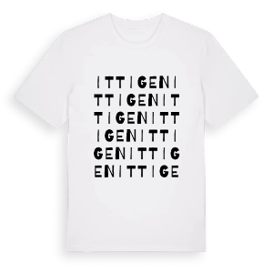 Ittigen ordlek t-shirt – ekologisk bomull t-shirt från Pinshirt