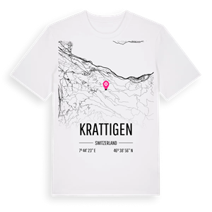 Krattigen karta t-shirt – ekologisk bomull t-shirt från Pinshirt