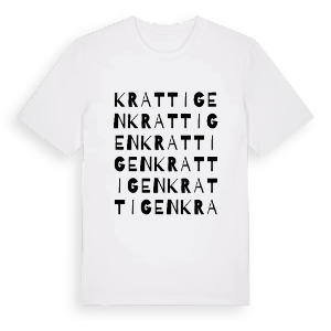 Krattigen ordlek t-shirt – ekologisk bomull t-shirt från Pinshirt