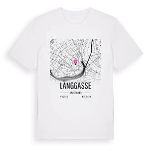 Länggasse karta t-shirt – ekologisk bomull t-shirt från Pinshirt