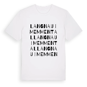 Langnau im Emmental ordlek t-shirt – ekologisk bomull t-shirt från Pinshirt