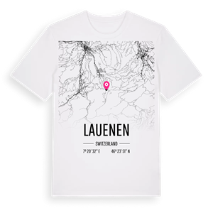 Lauenen karta t-shirt – ekologisk bomull t-shirt från Pinshirt