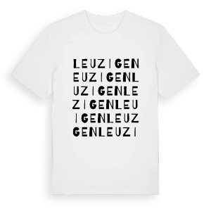 Leuzigen ordlek t-shirt – ekologisk bomull t-shirt från Pinshirt