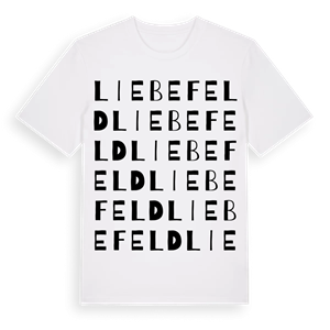 Liebefeld ordlek t-shirt – ekologisk bomull t-shirt från Pinshirt