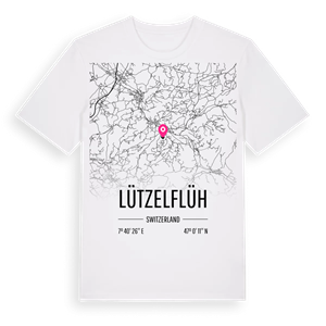 Lützelflüh karta t-shirt – ekologisk bomull t-shirt från Pinshirt