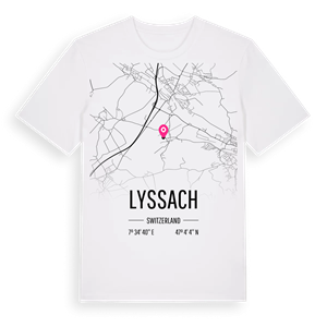 Lyssach karta t-shirt – ekologisk bomull t-shirt från Pinshirt