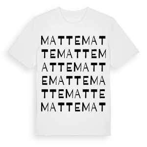 Matte ordlek t-shirt – ekologisk bomull t-shirt från Pinshirt