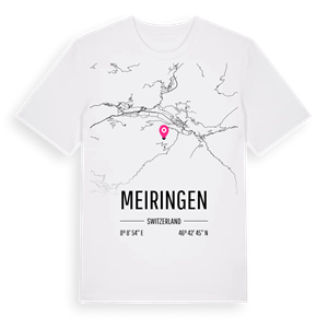 Meiringen karta t-shirt – ekologisk bomull t-shirt från Pinshirt