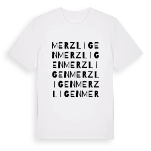 Merzligen ordlek t-shirt – ekologisk bomull t-shirt från Pinshirt