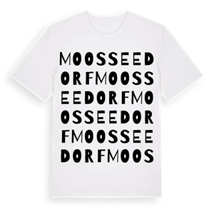 Moosseedorf ordlek t-shirt – ekologisk bomull t-shirt från Pinshirt