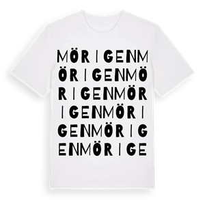 Mörigen ordlek t-shirt – ekologisk bomull t-shirt från Pinshirt