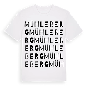 Mühleberg ordlek t-shirt – ekologisk bomull t-shirt från Pinshirt