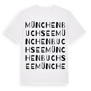 Münchenbuchsee ordlek t-shirt – ekologisk bomull t-shirt från Pinshirt