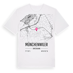 Münchenwiler karta t-shirt – ekologisk bomull t-shirt från Pinshirt