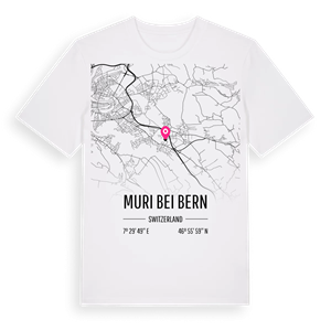 Muri bei Bern karta t-shirt – ekologisk bomull t-shirt från Pinshirt
