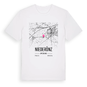 Niederönz karta t-shirt – ekologisk bomull t-shirt från Pinshirt