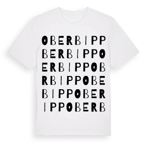 Oberbipp ordlek t-shirt – ekologisk bomull t-shirt från Pinshirt