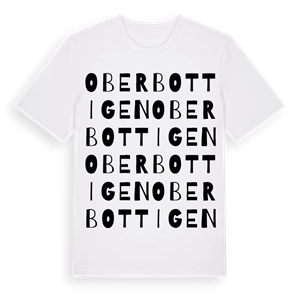 Oberbottigen ordlek t-shirt – ekologisk bomull t-shirt från Pinshirt