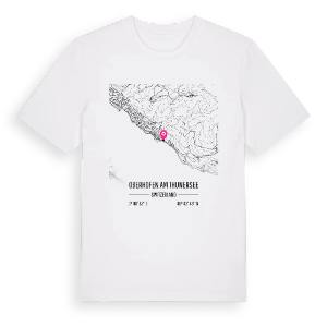 Oberhofen am Thunersee karta t-shirt – ekologisk bomull t-shirt från Pinshirt