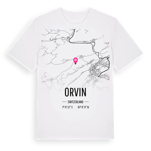 Orvin karta t-shirt – ekologisk bomull t-shirt från Pinshirt