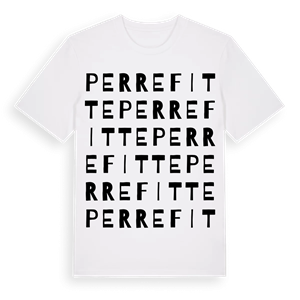 Perrefitte ordlek t-shirt – ekologisk bomull t-shirt från Pinshirt