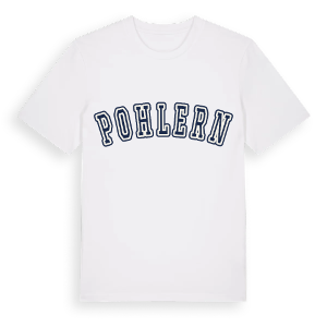 Pohlern college t-shirt – ekologisk bomull t-shirt från Pinshirt