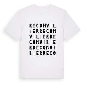 Reconvilier ordlek t-shirt – ekologisk bomull t-shirt från Pinshirt