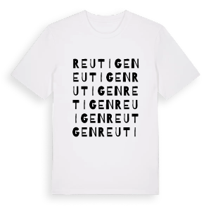 Reutigen ordlek t-shirt – ekologisk bomull t-shirt från Pinshirt