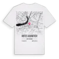 Rotes Quartier karta t-shirt