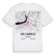 Rotes Quartier karta t-shirt