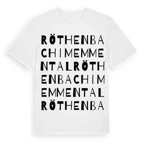 Röthenbach im Emmental ordlek t-shirt – ekologisk bomull t-shirt från Pinshirt