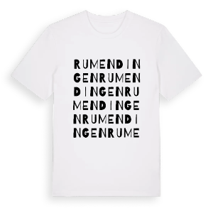 Rumendingen ordlek t-shirt – ekologisk bomull t-shirt från Pinshirt