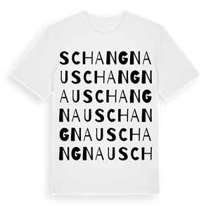 Schangnau ordlek t-shirt – ekologisk bomull t-shirt från Pinshirt