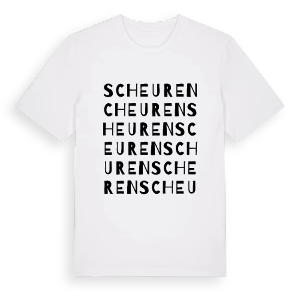 Scheuren ordlek t-shirt – ekologisk bomull t-shirt från Pinshirt