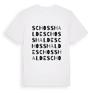 Schosshalde ordlek t-shirt – ekologisk bomull t-shirt från Pinshirt