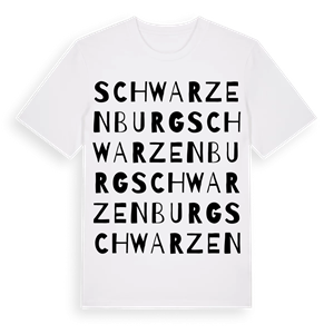 Schwarzenburg ordlek t-shirt – ekologisk bomull t-shirt från Pinshirt