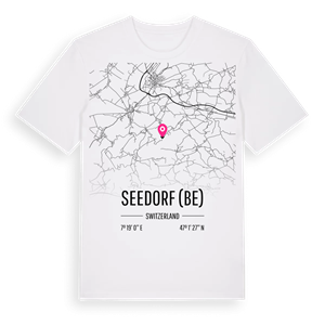 Seedorf (BE) karta t-shirt – ekologisk bomull t-shirt från Pinshirt