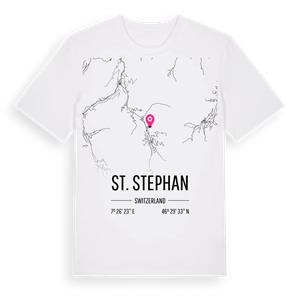 St. Stephan karta t-shirt – ekologisk bomull t-shirt från Pinshirt