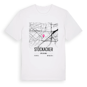 Stöckacker karta t-shirt – ekologisk bomull t-shirt från Pinshirt