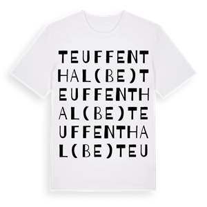 Teuffenthal (BE) ordlek t-shirt – ekologisk bomull t-shirt från Pinshirt