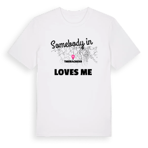Någon i Thierachern älskar mig t-shirt – ekologisk bomull t-shirt från Pinshirt