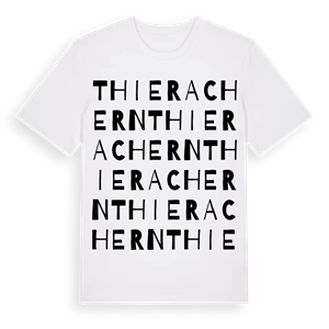 Thierachern ordlek t-shirt – ekologisk bomull t-shirt från Pinshirt