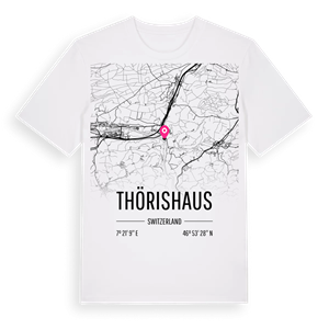 Thörishaus karta t-shirt – ekologisk bomull t-shirt från Pinshirt
