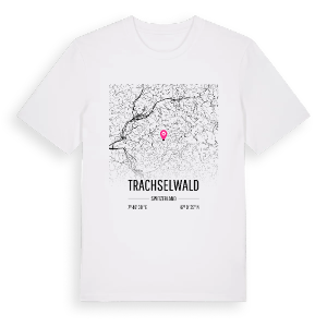 Trachselwald karta t-shirt – ekologisk bomull t-shirt från Pinshirt