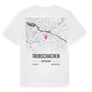 Trubschachen karta t-shirt – ekologisk bomull t-shirt från Pinshirt