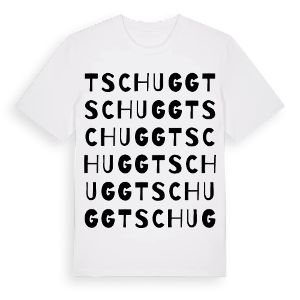 Tschugg ordlek t-shirt – ekologisk bomull t-shirt från Pinshirt