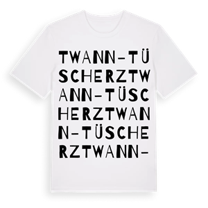 Twann-Tüscherz ordlek t-shirt – ekologisk bomull t-shirt från Pinshirt