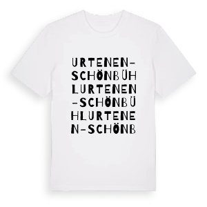 Urtenen-Schönbühl ordlek t-shirt – ekologisk bomull t-shirt från Pinshirt