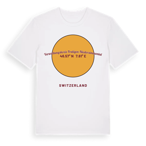 Verwaltungskreis Frutigen-Niedersimmental cirkel t-shirt – ekologisk bomull t-shirt från Pinshirt