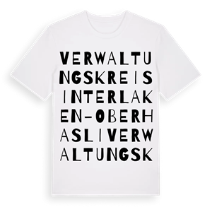 Verwaltungskreis Interlaken-Oberhasli ordlek t-shirt – ekologisk bomull t-shirt från Pinshirt